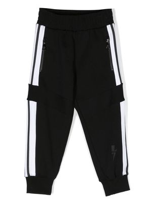 Neil Barrett Kids logo-print detail track pants - Black