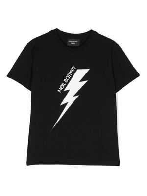 Neil Barrett Kids logo-print short-sleeve T-shirt - Black