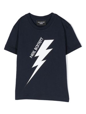 Neil Barrett Kids logo-print short-sleeve T-shirt - Blue