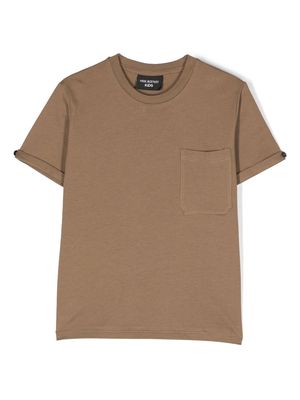 Neil Barrett Kids patch-pocket short-sleeve T-shirt - Brown