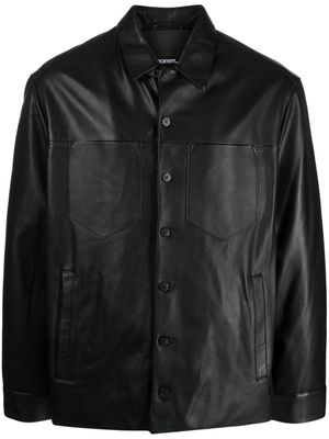Neil Barrett leather shirt jackert - Black