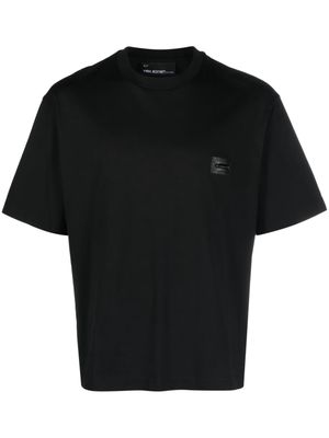 Neil Barrett logo-patch short-sleeved cotton T-shirt - Black