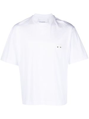 Neil Barrett logo-patch short-sleeved cotton T-shirt - White