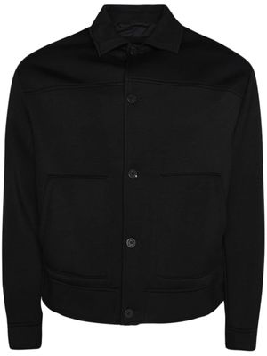 Neil Barrett mélange jersey shirt jacket - Black