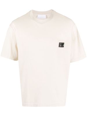 Neil Barrett patch-detail cotton T-shirt - Neutrals