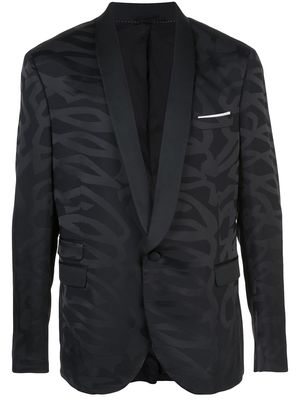 Neil Barrett patterned satin jacket - Black