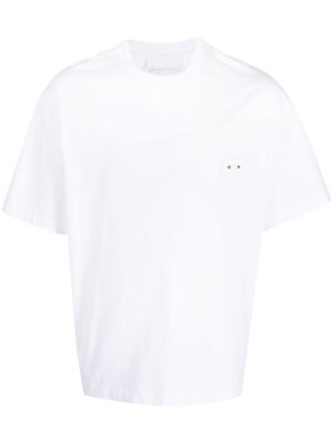 Neil Barrett pierced-appliqué cotton T-shirt - White
