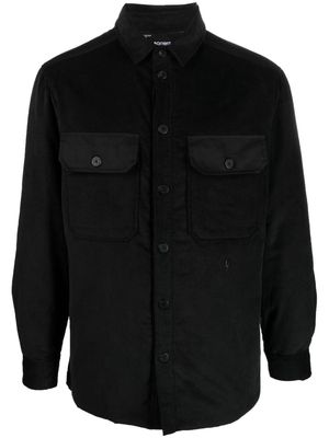 Neil Barrett quilted-panel cotton shirt jacket - Black