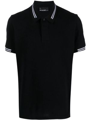 Neil Barrett short-sleeve cotton polo shirt - Black