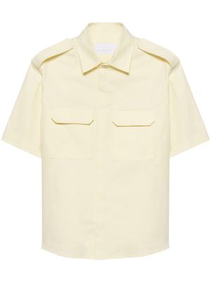 Neil Barrett short-sleeve military shirt - Yellow