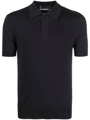 Neil Barrett short-sleeved piqué polo shirt - Blue
