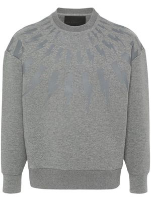 Neil Barrett Thunderbolt scuba jersey sweatshirt - Grey