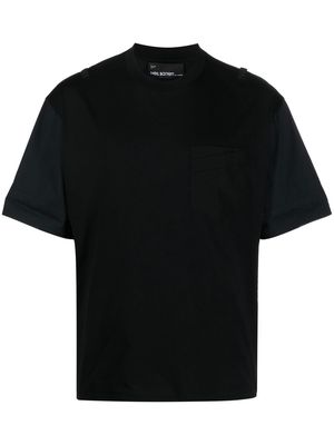 Neil Barrett two-tone cotton T-shirt - Black