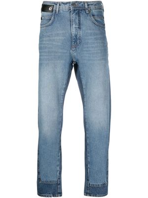 Neil Barrett two-tone straight-leg jeans - Blue