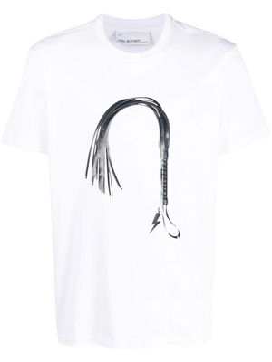 Neil Barrett whip bolt print T-shirt - White