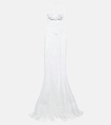 Nensi Dojaka Bridal halterneck lace gown