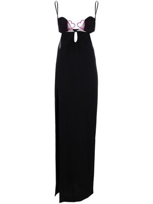 Nensi Dojaka bustier-neck sleeveless gown - Black