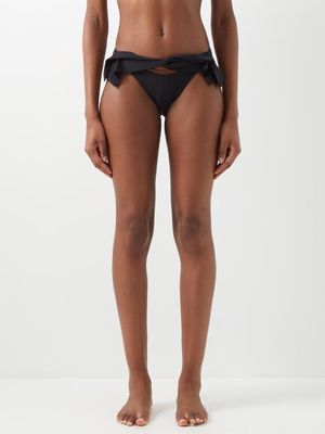 Nensi Dojaka - Butterfly High-leg Bikini Briefs - Womens - Black