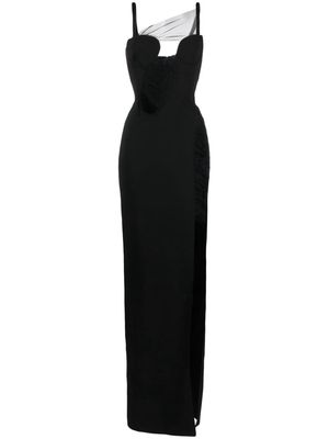 Nensi Dojaka cut-out asymmetric gown - Black