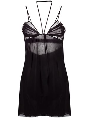 Nensi Dojaka cut-out detail minidress - Black