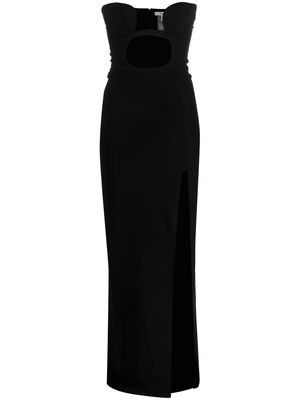 Nensi Dojaka cut-out detail strapless dress - Black