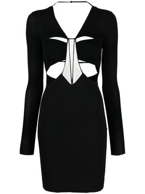 Nensi Dojaka cut-out detail V-neck dress - Black