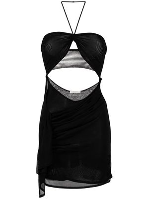 Nensi Dojaka cut-out detailed halterneck dress - Black