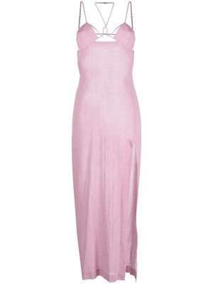 Nensi Dojaka cut-out semi-sheer maxi dress - Pink