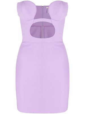 Nensi Dojaka cut-out strapless minidress - Purple