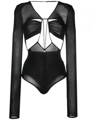 Nensi Dojaka cut-out strappy bodysuit - Black