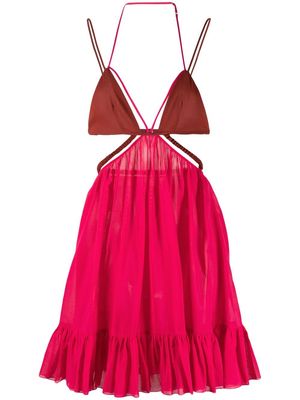 Nensi Dojaka cut-out strappy minidress - Red