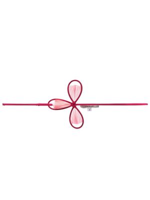 Nensi Dojaka floral appliqué silk belt - Pink