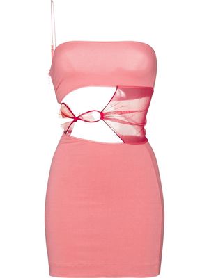 Nensi Dojaka flower cut-out mini dress - Pink