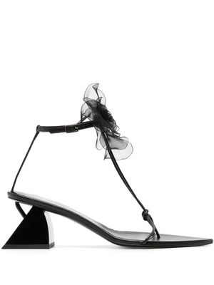 Nensi Dojaka flower-detail 75mm sandals sandals - Black