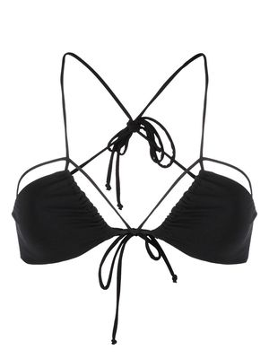 Nensi Dojaka gathered-detail bikini top - Black