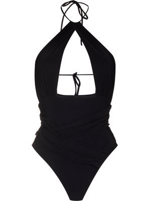 Nensi Dojaka halterneck cut-out swimsuit - Black
