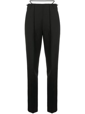 Nensi Dojaka high-waisted straight leg trousers - Black