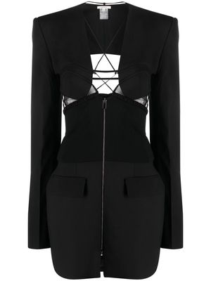 Nensi Dojaka Hybrid Jacket mini dress - Black