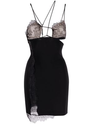 Nensi Dojaka lace-details mini dress - Black