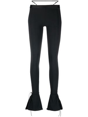 Nensi Dojaka lace-up flared leggings - Black