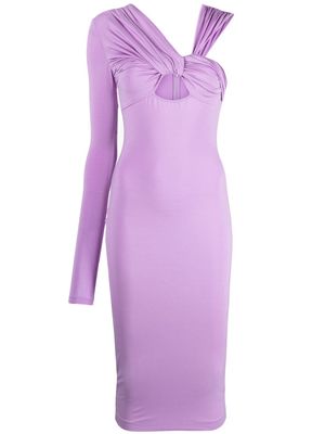 Nensi Dojaka one-shoulder asymmetric midi dress - Purple
