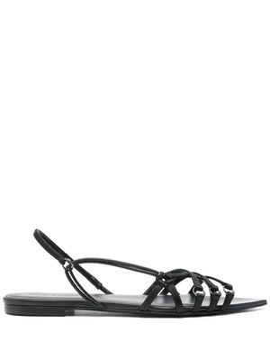 Nensi Dojaka pointed-toe satin sandals - Black