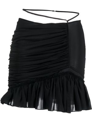 Nensi Dojaka ruched-detail mini skirt - Black