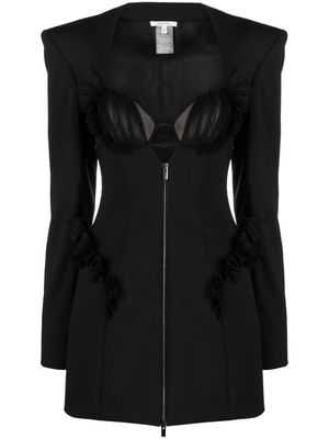 Nensi Dojaka ruffle-detail blazer minidress - Black