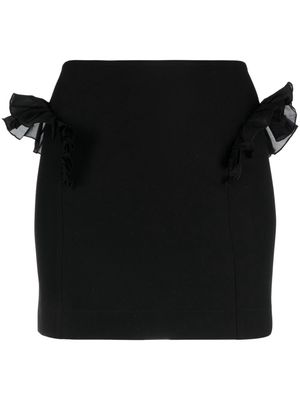 Nensi Dojaka ruffle-trim miniskirt - Black