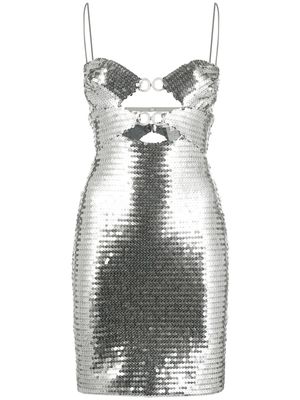 Nensi Dojaka sequin-embellished sleeveless dress - Silver