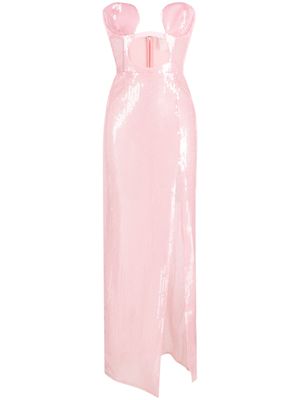 Nensi Dojaka sequinned cut-out dress - Pink