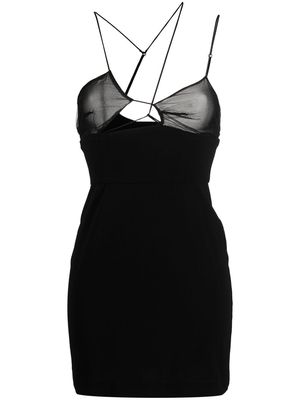 Nensi Dojaka spaghetti-strap detail mini dress - Black