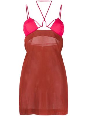 Nensi Dojaka underwire strappy mini dress - Pink