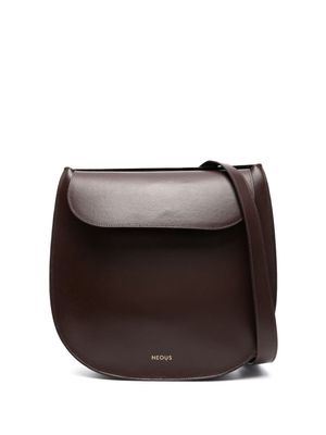 NEOUS Corvus Saddle leather crossbody bag - Brown